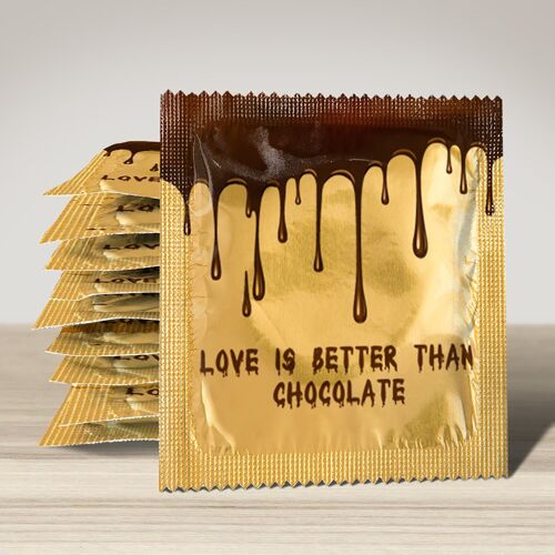 Préservatif: Love Is Beter Than Chocolate