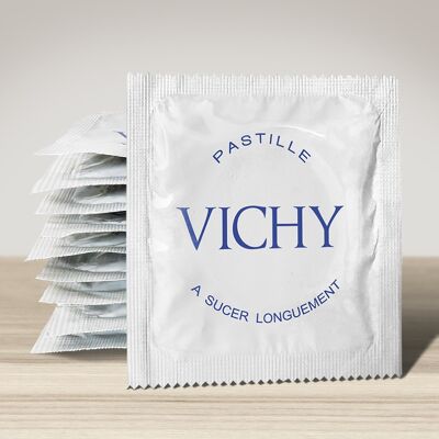 Kondom: Vichy-Tablette zum langen Lutschen