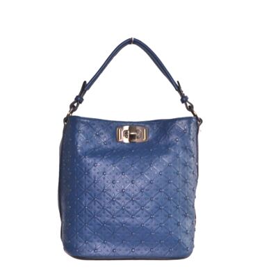 Florence bag embossed blue