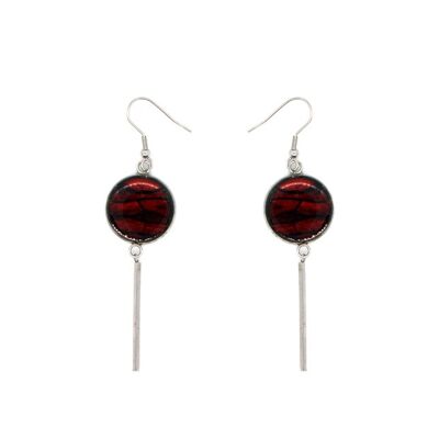 Boucles d'oreilles marqueterie Tamina