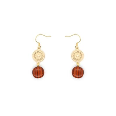 Pendientes Frida madera y oro