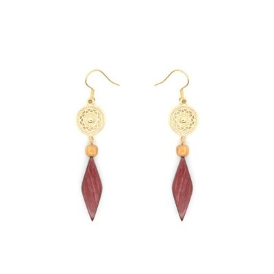 Althea gold amaranth earrings