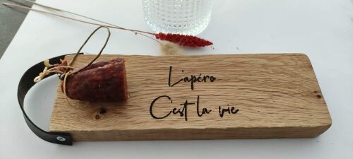 Planchette saucisson "l'apéro c'est la vie"