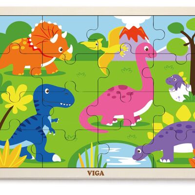 Viga - 16 Pc Puzzle - Dinosaur