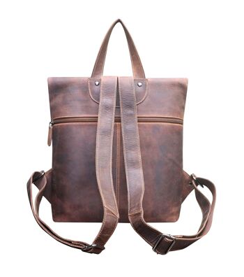 Sandy Petit Sac À Dos Rolltop Filles Sac À Dos En Cuir Femme Moderne - Kaki 7