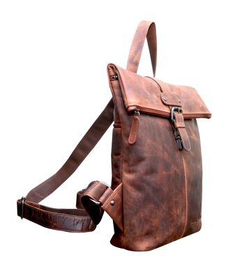 Sandy Leather Backpack Large Femme Sac à dos pour ordinateur portable 15,6 pouces Homme - Sandel 5