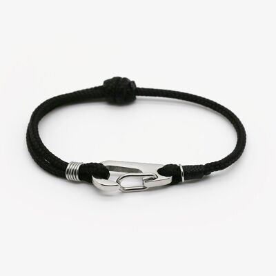 Bracelet escalade homme minimaliste - Ubaye - Noir