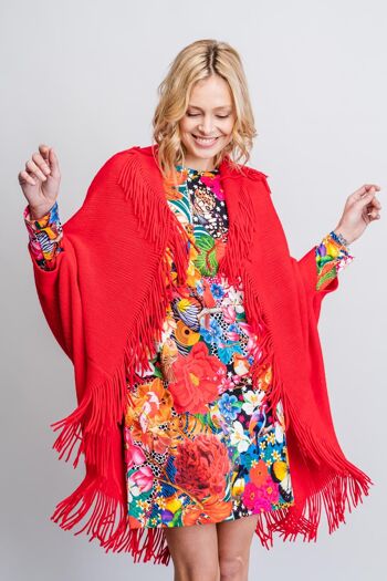 ZAPPAGE PONCHO ROUGE 2