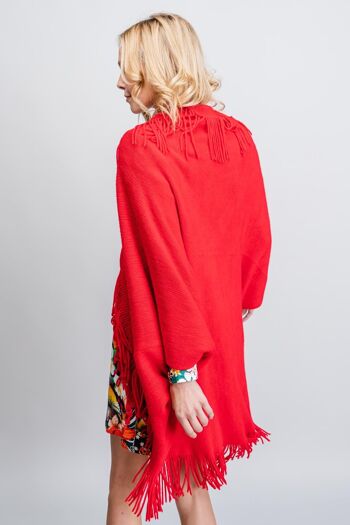 ZAPPAGE PONCHO ROUGE 4