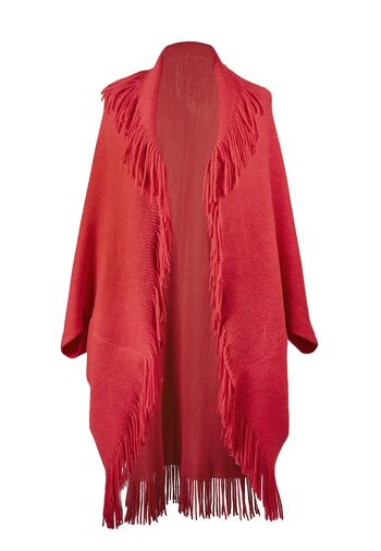 ZAPPAGE PONCHO ROUGE 5