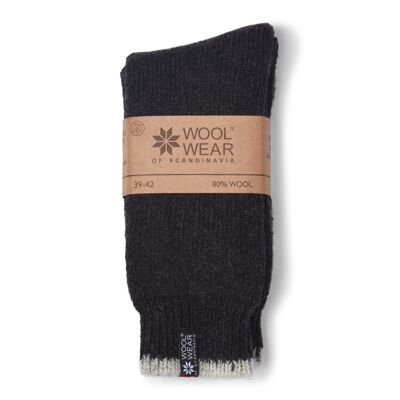 THE ESKIMO Norwegian Wool Socks - Charcoal