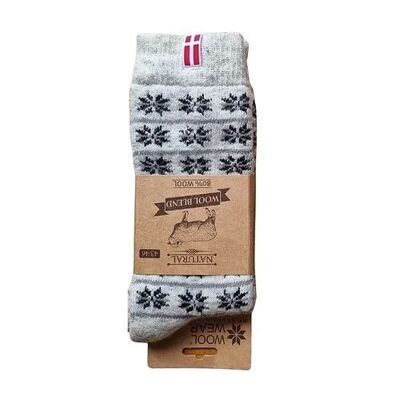 Chaussettes en laine THE DANISH - Flocons de neige