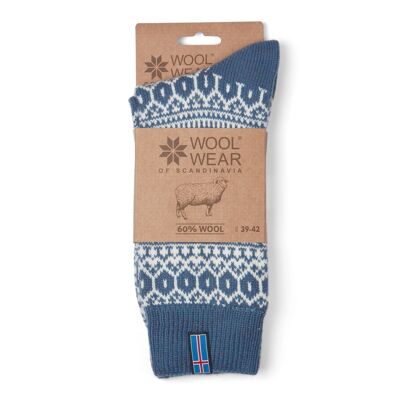 Chaussettes en laine THE ICELANDER - Bleu clair