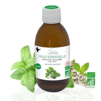 Huile Essentielle BIO de menthe poivrée - 250ml