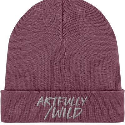 Gorro acanalado reciclado con bordado ArtfullyWild