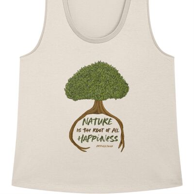La naturaleza es la raíz de la felicidad Camiseta sin mangas [MUJER[