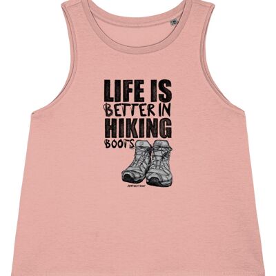 LIFE IS BETTER IN HIKING BOOTS Organic Sleeveless Tank Top [WOMEN]