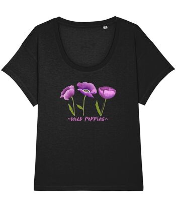 WILD PURPLE POPPIES T-Shirt Bio Chiller [FEMME] 4