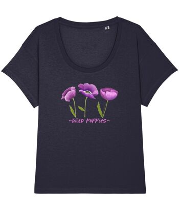 WILD PURPLE POPPIES T-Shirt Bio Chiller [FEMME] 1