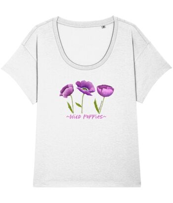WILD PURPLE POPPIES T-Shirt Bio Chiller [FEMME] 3