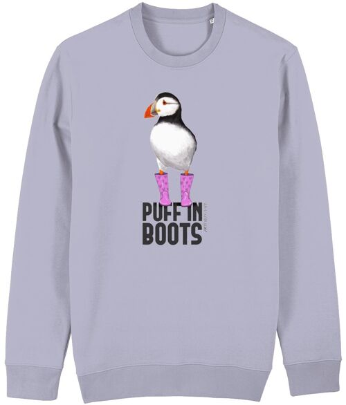 PUFF IN PINK BOOTS Organic Fitted Sweatshirt [KIDS-UNISEX]