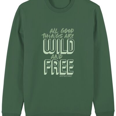 WILD AND FREE Organic Fitted Crew Sweatshirt [UNISEX]