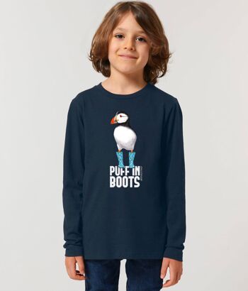 PUFF IN BLUE BOOTS T-shirt bio à manches longues [ENFANTS-UNISEXE] 2