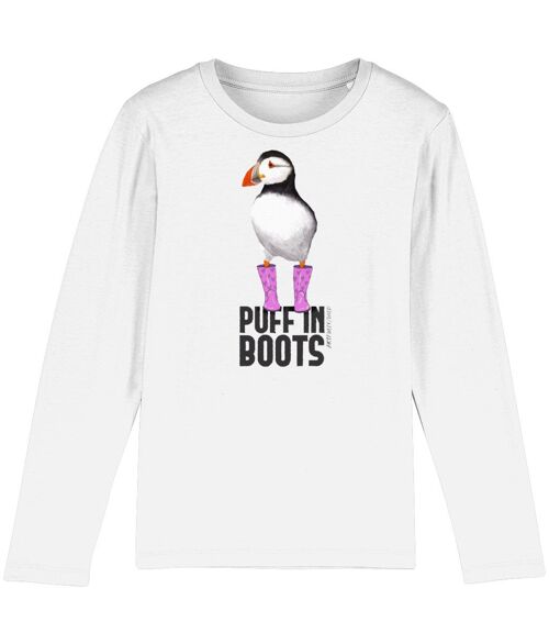PUFF IN PINK BOOTS Organic Long-Sleeved T-Shirt [KIDS]