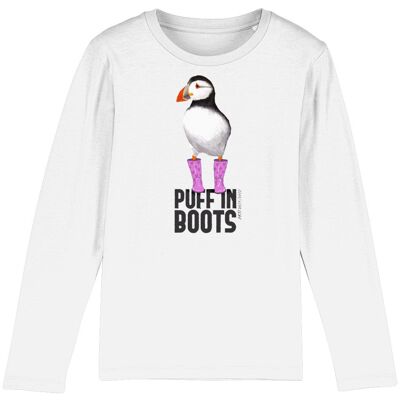 PUFF IN PINK BOOTS Organic Long-Sleeved T-Shirt [KIDS]