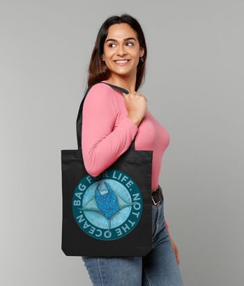 SAC POUR LA VIE. NOT THE OCEAN Sac fourre-tout en toile recyclée 3