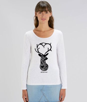 T-shirt bio à manches longues LOVE HER BUT LEAVE HER WILD [FEMME] 2
