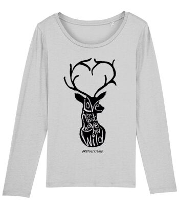 T-shirt bio à manches longues LOVE HER BUT LEAVE HER WILD [FEMME] 1