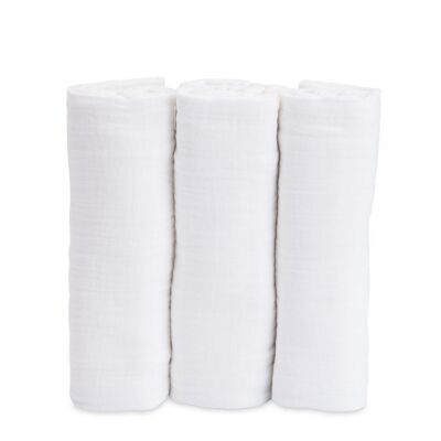 LU - Pack de 3 arrullos de muselina de algodón