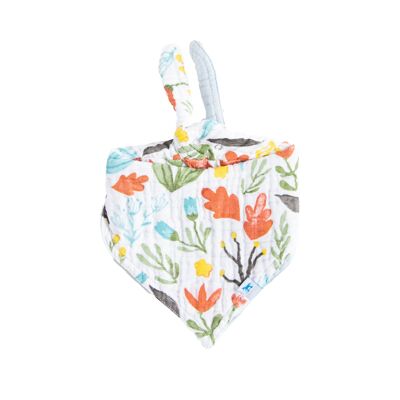 LU - Cotton Muslin Reversible Bandana Bib - Meadow