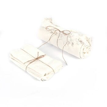 La Nappe en Lin - Blanc - 150x250 2