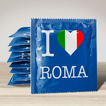 Préservatif: I Love Roma Bleu 1