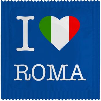 Préservatif: I Love Roma Bleu 2