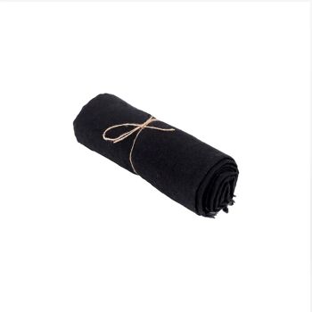 La Nappe en Lin - Noir - 150x200 1