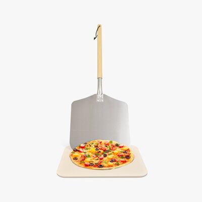 Juego de piedra y pala para pizza para horno