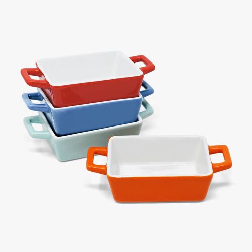 4 x Mini Ceramic Baking Dish