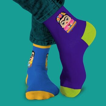 Chaussettes Frida Kahlo taille M 2