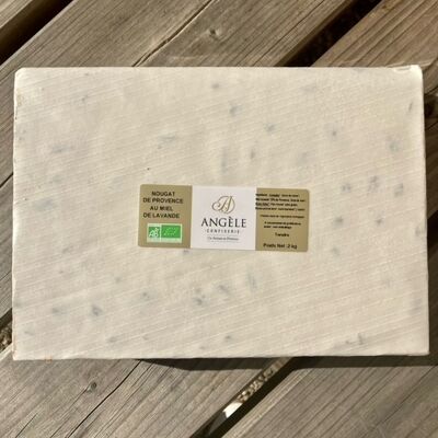 Torrone al miele di lavanda della Provenza Pane Sfuso da 2kg