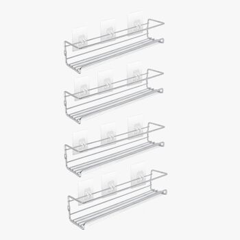 Étagère À Épices Murale À 4 Niveaux - Argent 2
