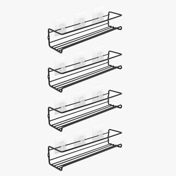 Organisateur d'Épices Mural à 4 Niveaux - Noir 2