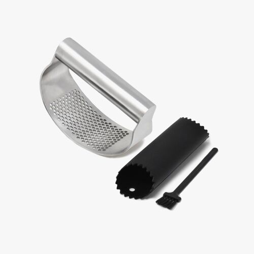 Stainless Steel Garlic Crusher with Brush