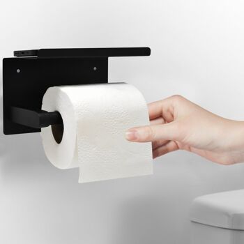 Porte-rouleau de papier toilette - Noir 4