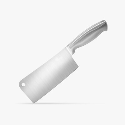 Couteau couperet à viande en acier inoxydable robuste de 17 cm