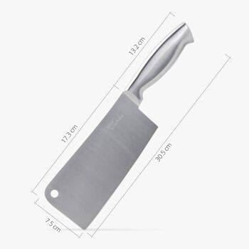 Couteau couperet à viande en acier inoxydable robuste de 17 cm 3