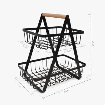 Corbeille à fruits à 2 niveaux 3