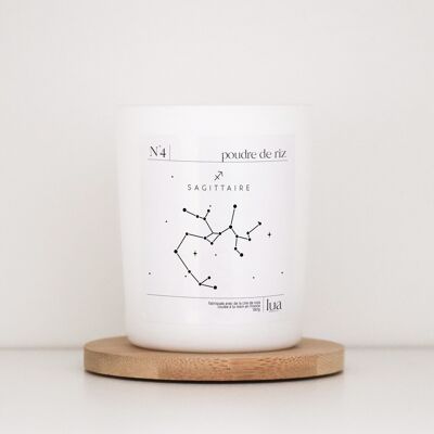NATURAL SCENTED CANDLE "ASTROLOGICAL SIGN" White N°2 Almond With